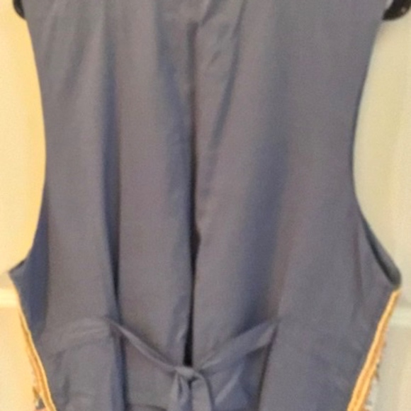 Ladies Boho beaded fly front vest - Picture 3 of 4